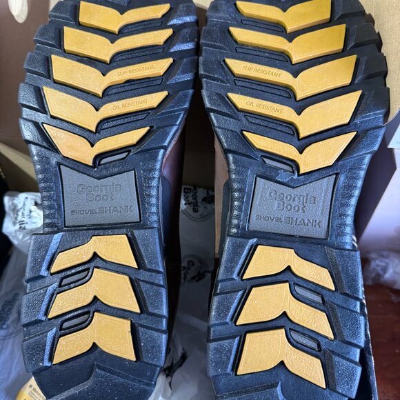 Georgia Boot Eagle One Mens Sz 13W Chelsea Work Boots Soft Toe Brown Waterproof - Picture 11 of 16